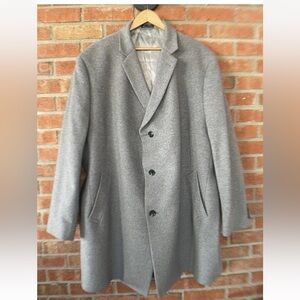 Jean-Paul Germain Wool/Cashmere Stanton Lt Gray Mid Overcoat 58” Chest (Altered)